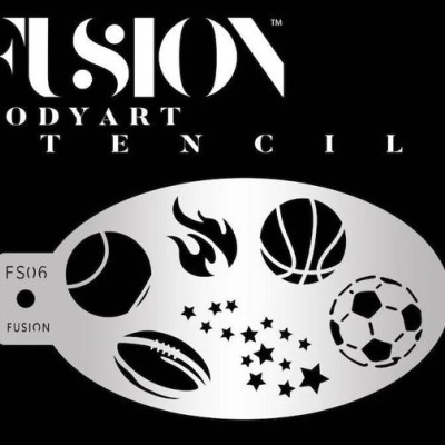 Fusion Stencils, Sport Stars Football Soccer Basketball (FS06)